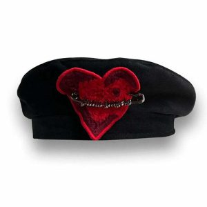 retro french kiss heart beret   iconic & chic streetwear 6164