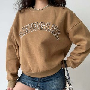 retro girl sweatshirt   vintage & youthful appeal 3600