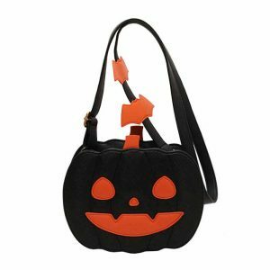 retro halloween pumpkin bag   chic & seasonal accessory 4597