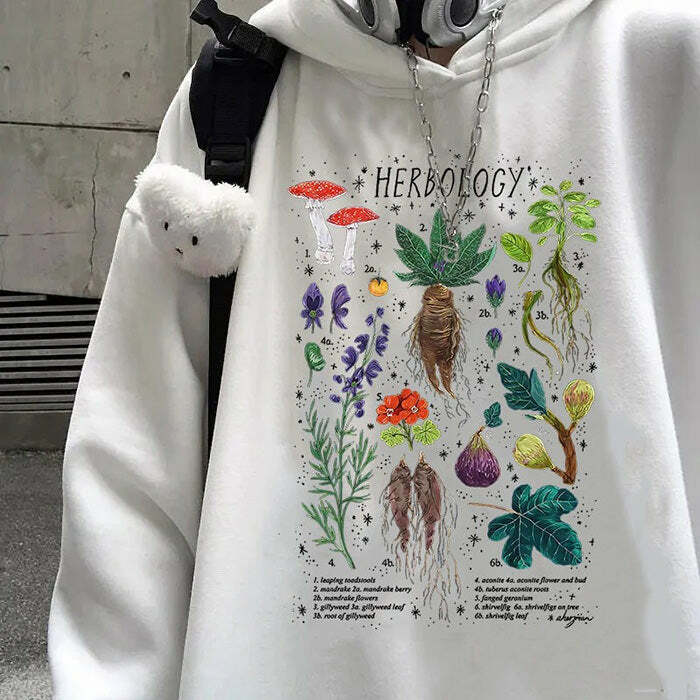 retro herbology hoodie   unique & youthful streetwear 8190