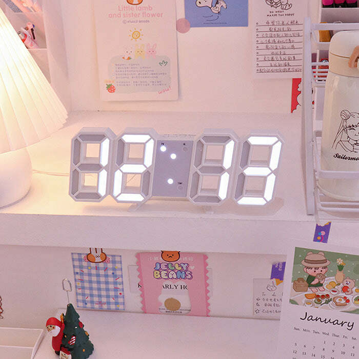 retro led alarm clock nordic design minimalist appeal 4924