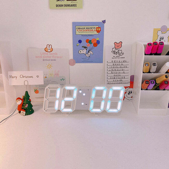 retro led alarm clock nordic design minimalist appeal 6770