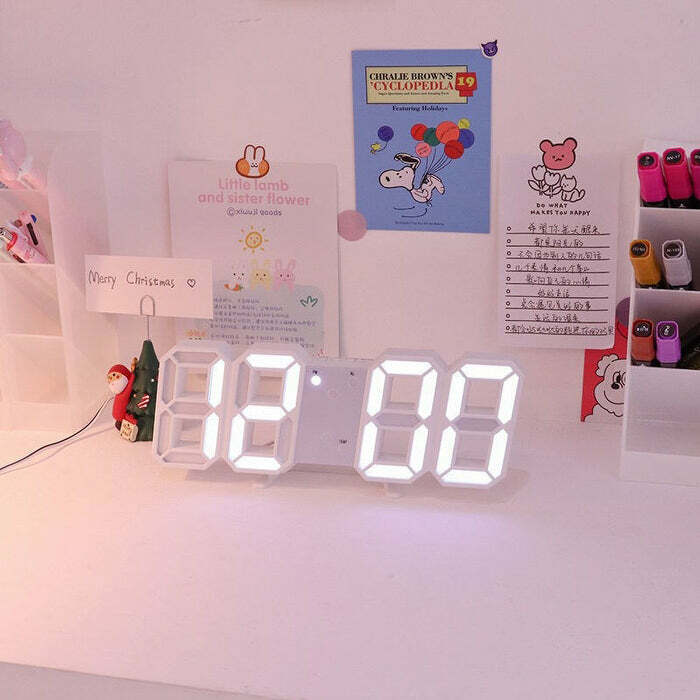 retro led alarm clock nordic design minimalist appeal 6925