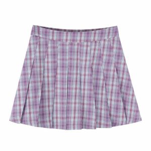 retro maggie plaid skirt   chic & youthful streetwear 1459
