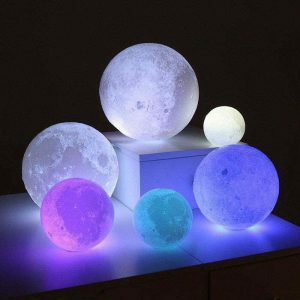 retro moon lamp with 16 colors   chic & dynamic decor 1318