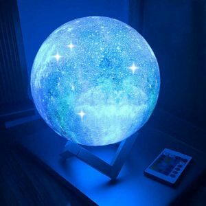 retro moon lamp with 16 colors   chic & dynamic decor 5535
