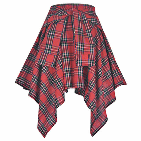 retro nevermind plaid skirt youthful & edgy design 6063