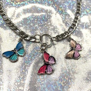 retro papillon necklace   chic & timeless accessory 3343