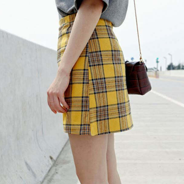 retro plaid mini skirt   chic & youthful streetwear staple 5890
