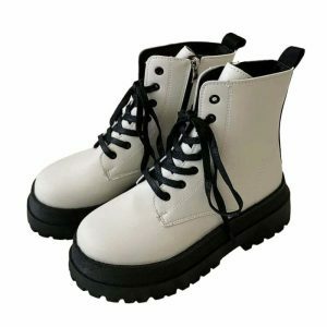 retro platform ankle boots   chic & youthful streetwear 4005