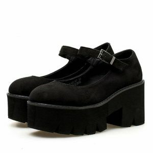 retro platform sandals private school chic & youthful 3311