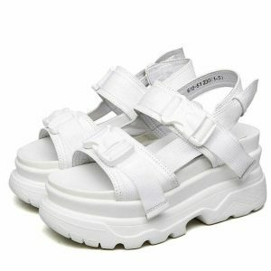 retro toy platform sandals   youthful & chic streetwear staple 3641