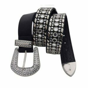retro y2k rhinestone belt   chic & sparkling accessory 7098