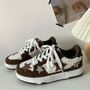 revolutionary brown star aesthetic sneakers 1451