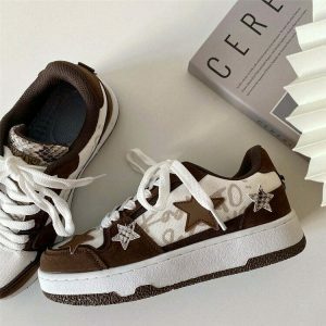 revolutionary brown star aesthetic sneakers 4216