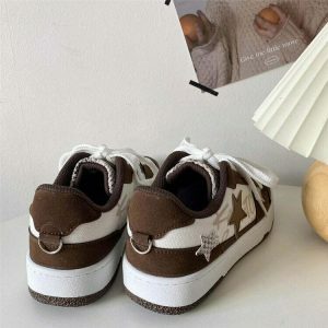 revolutionary brown star aesthetic sneakers 7417