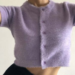self made fuzzy top crafted with unique charm 4208