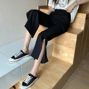 selfmade slit pants sleek design & urban appeal 1135