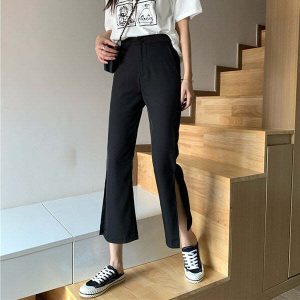 selfmade slit pants sleek design & urban appeal 2675