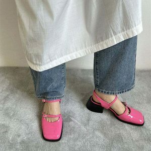 sleek square toe mary jane shoes youthful elegance 2999