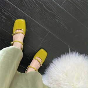 sleek square toe mary jane shoes youthful elegance 3986