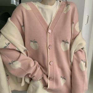 soft peach cardigan   chic & cozy essential 2247