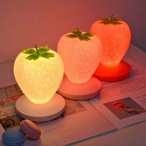 strawberry touch night light youthful strawberry night light touch activated 5268