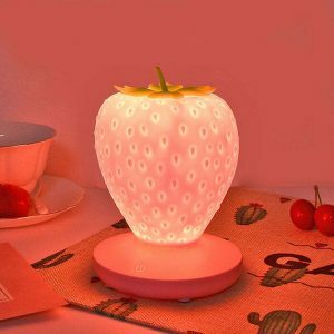 strawberry touch night light youthful strawberry night light touch activated 8355