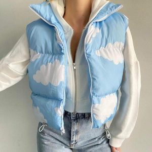 urban cloud puffer vest sleek & youthful streetwear essential 3712