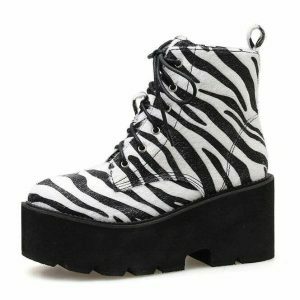 urban wild platform boots   edgy & youthful street style 1124