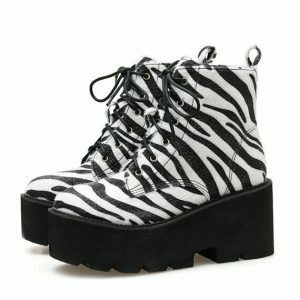 urban wild platform boots   edgy & youthful street style 6910