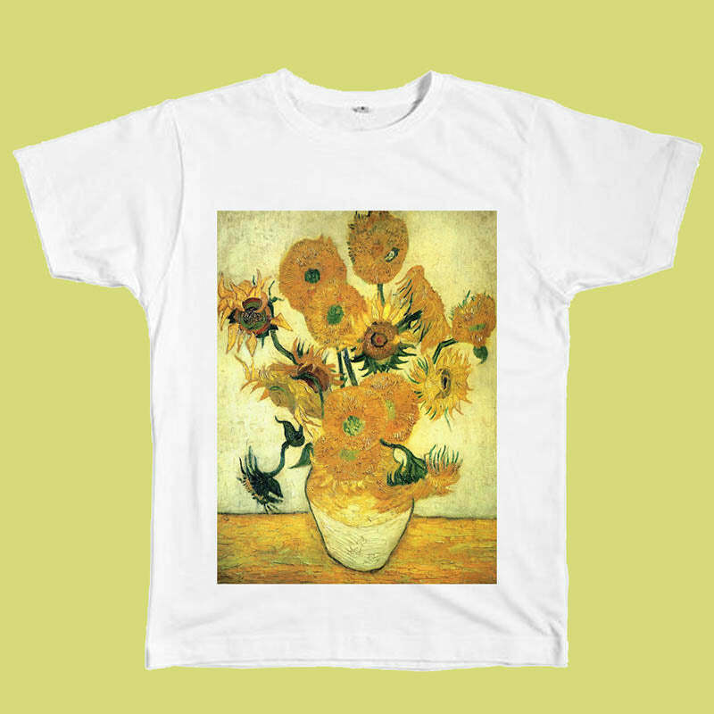 van gogh sunflowers tee iconic art print shirt youthful vibe 1748