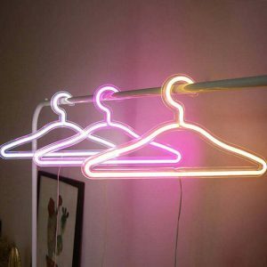 vibrant neon clothes hanger sleek & organized 1746