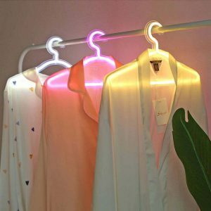 vibrant neon clothes hanger sleek & organized 8364