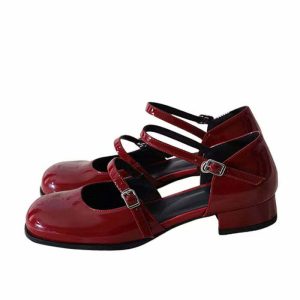 vintage chic mary jane sandals retro aesthetic & comfort 2157