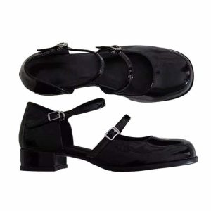 vintage chic mary jane sandals retro aesthetic & comfort 8765