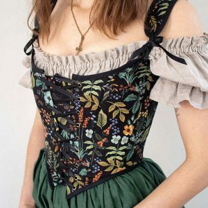 vintage floral corset   chic & crafted for style icons 6376