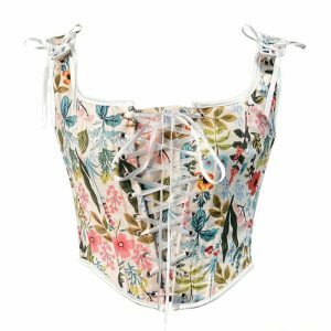 vintage floral corset   chic & crafted for style icons 6448