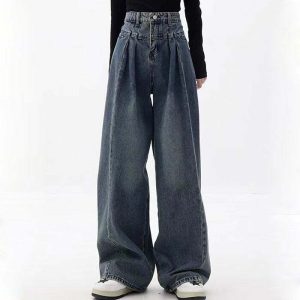 vintage wideleg jeans   sleek retro style & comfort 4436
