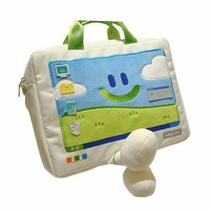 windows xp embroidered handbag   retro tech chic 5909