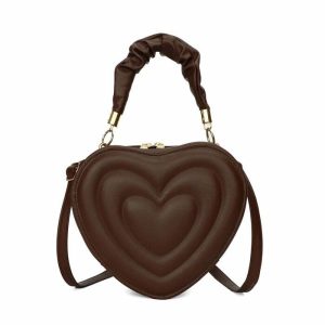 y2k aesthetic heart shaped chic bag   urban love symbol 5833