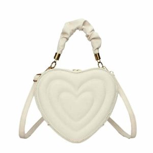 y2k aesthetic heart shaped chic bag   urban love symbol 5902