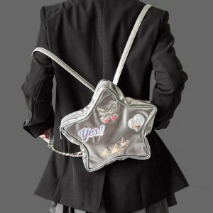 y2k aesthetic star backpack iconic shape & vibrant design 1038