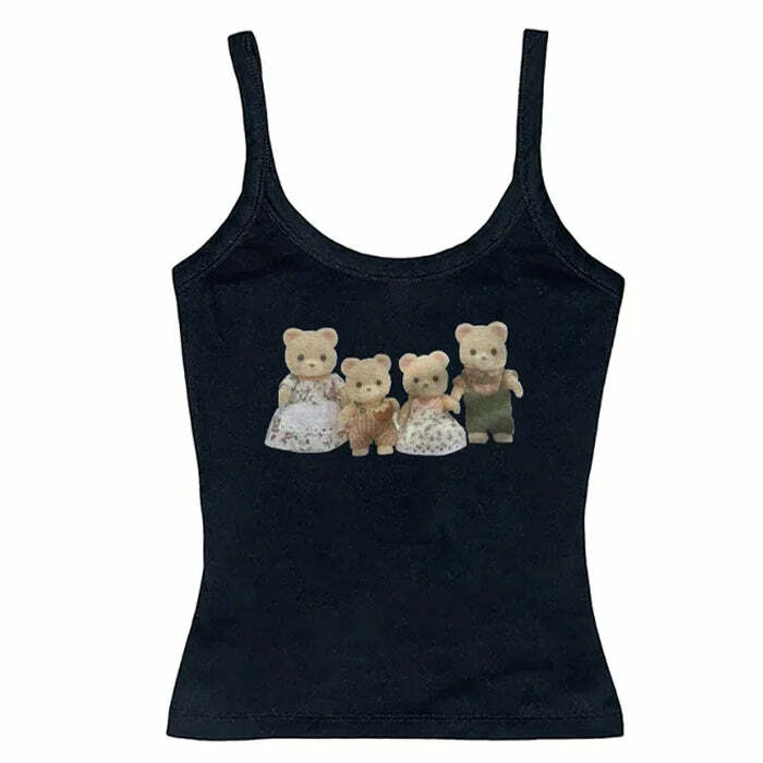 y2k cute bears tank top   retro & youthful streetwear gem 1629