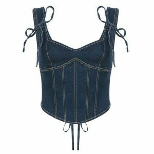 y2k denim corset top   chic & revolutionary style 1463