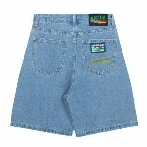 y2k teen patch denim shorts   iconic & youthful style 2879