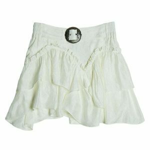 youthful aesthetic mini skirt chic white design 8541