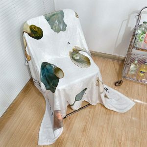 youthful aesthetic print throw blanket   chic & cozy design 5265