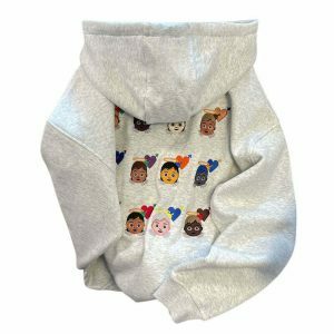 youthful angel emoji hoodie embroidered design 4473