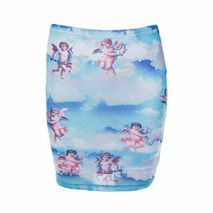 youthful angel mini skirt   chic & retro streetwear staple 5705